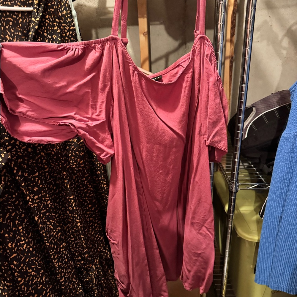 Torrid Pink Cold-Shoulder dress